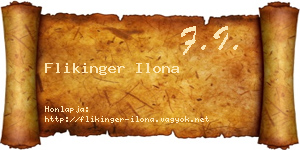 Flikinger Ilona névjegykártya