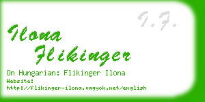 ilona flikinger business card